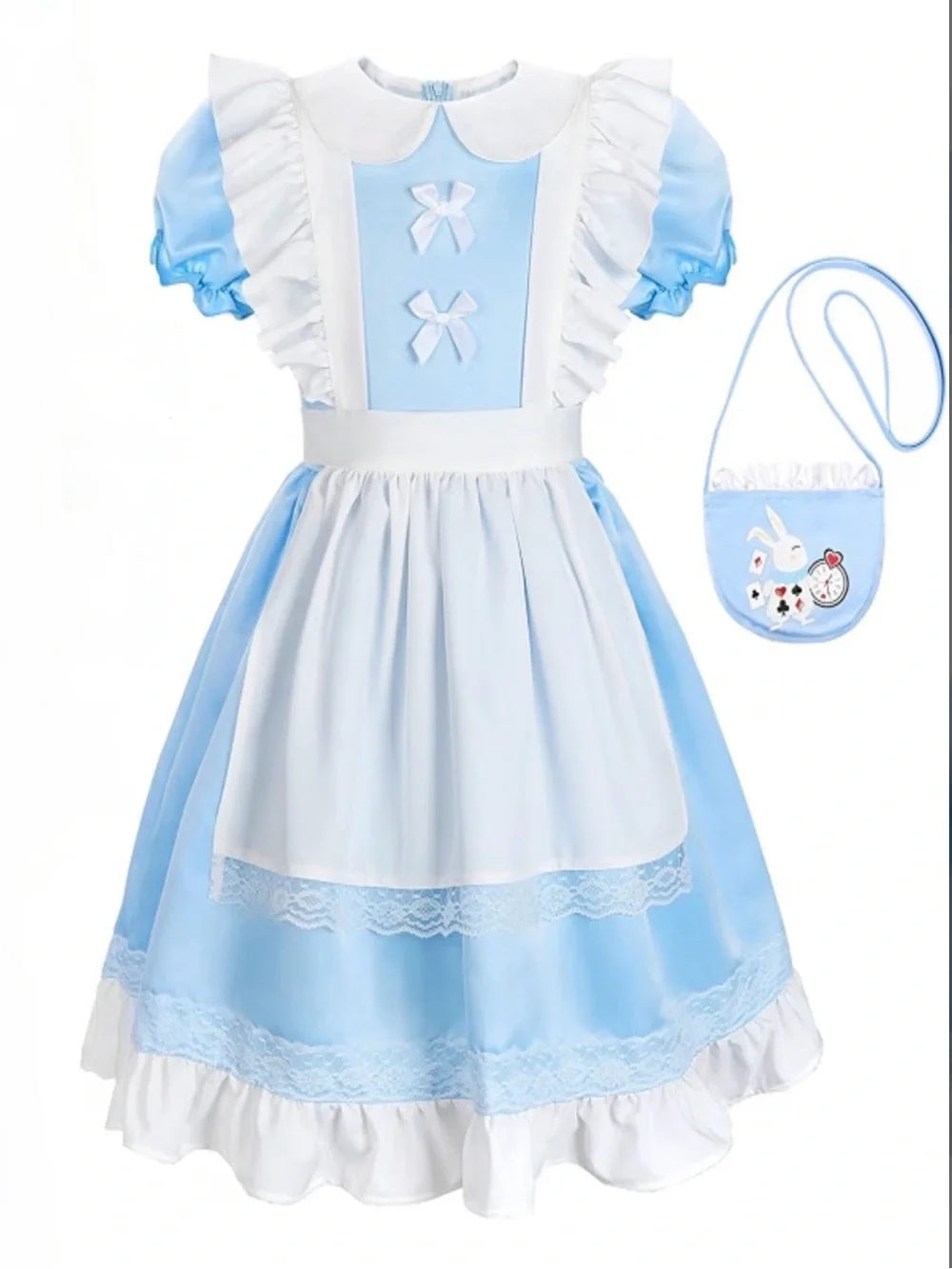NWOT ReliBeauty Princess Deluxe Halloween Dress with Apron and Purse Alice